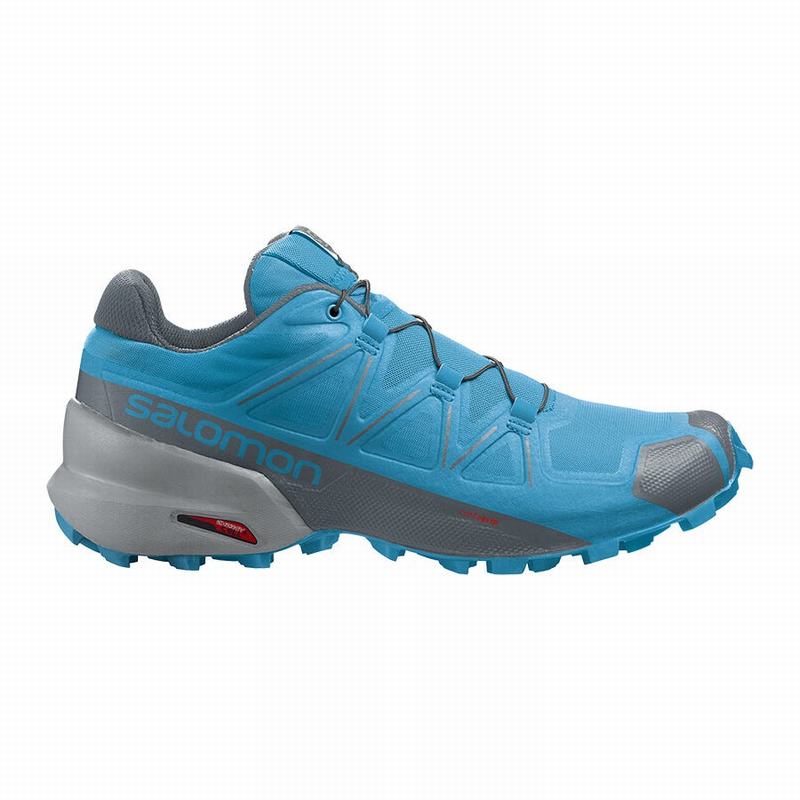 Salomon Singapore Mens Trail Running Shoes - SPEEDCROSS 5 Blue | 21635-NPJQ